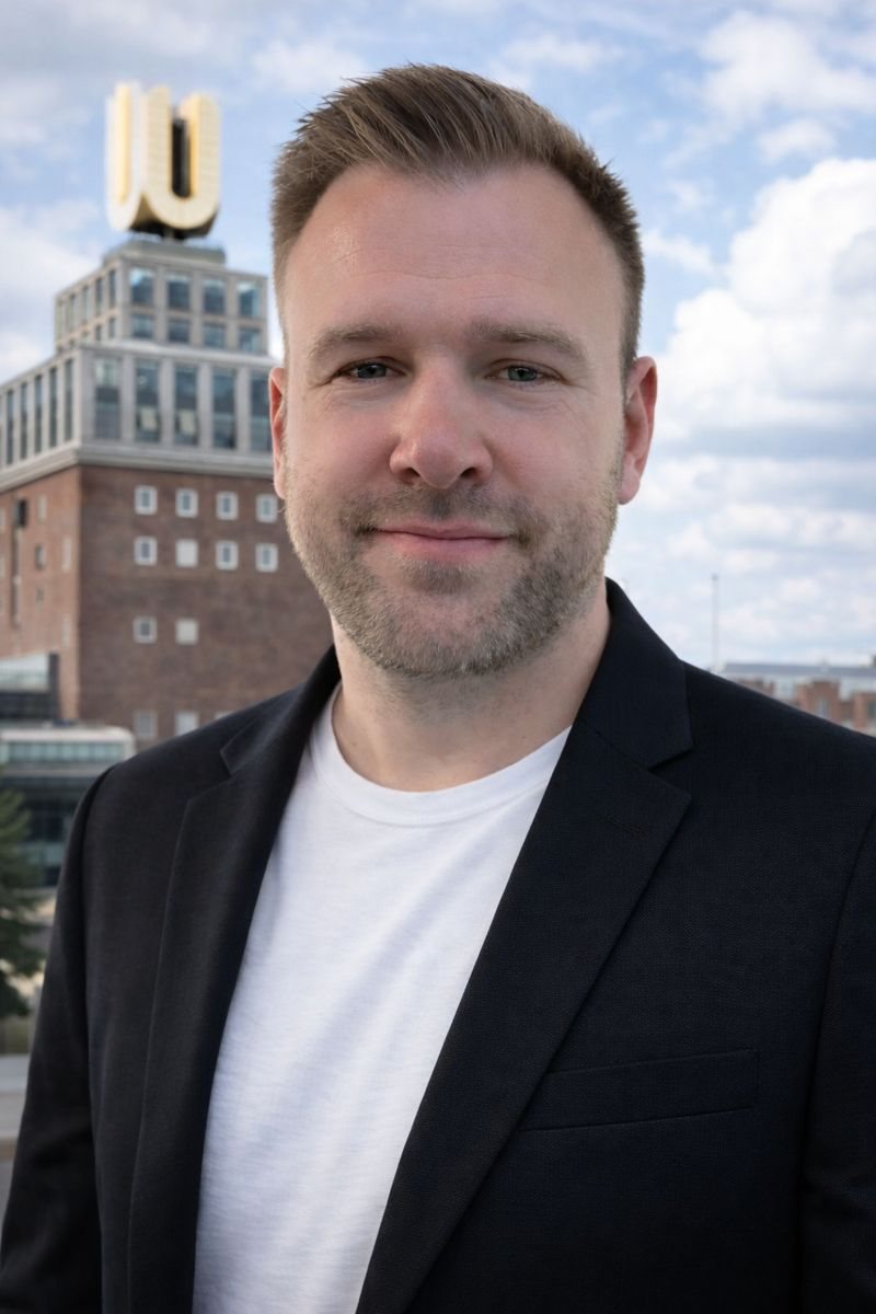David Beinhauer, Gründer von Beinhauer IT, vor dem Dortmunder U